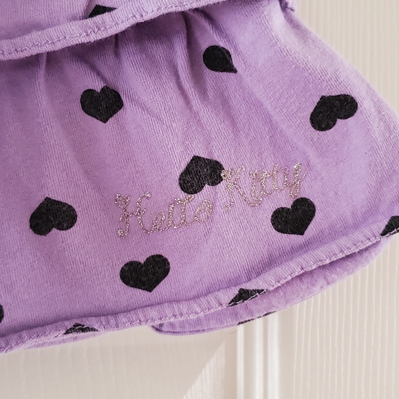 Purple with Black Hearts Hello Kitty Girls Skirt size 4T - Picture 2 of 4